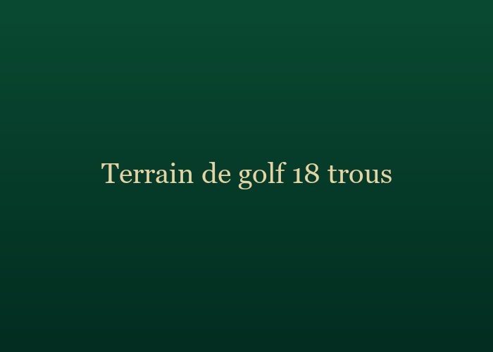 Terrain de golf 18 trous — Hôtel Mont Fébé